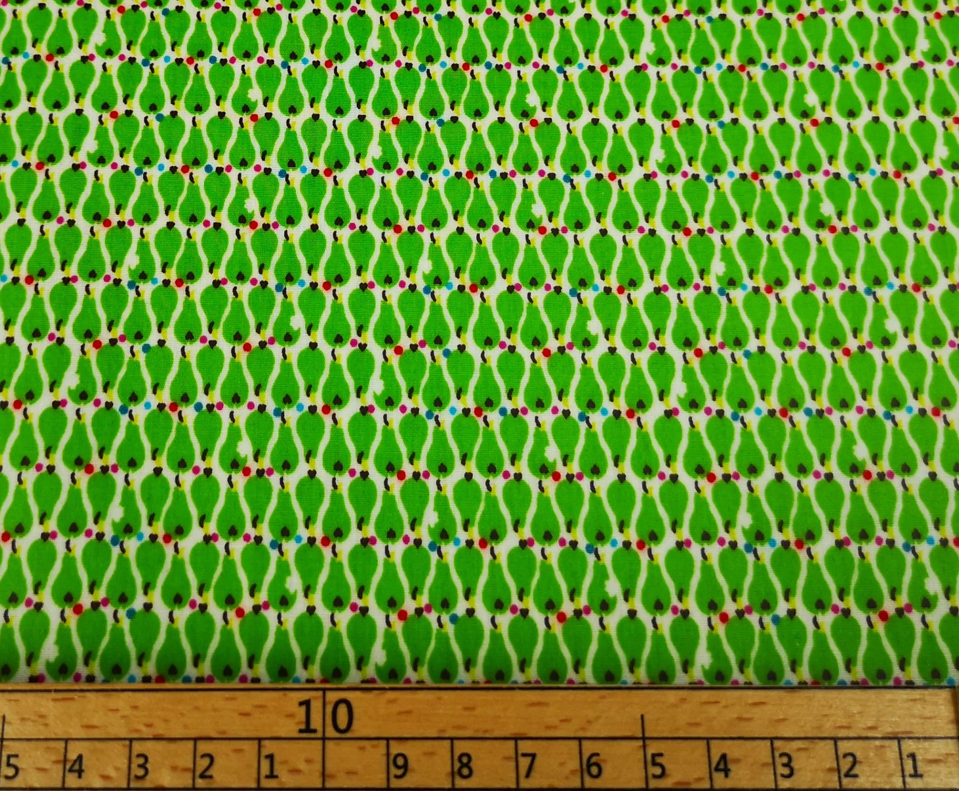grün-multicolor Birnen Baumwolldruck 140cm 