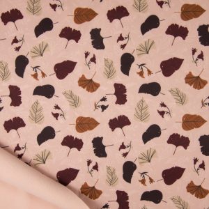 A70_Softshell_Stoff_Stoffe_Stoffpiraten_Blätter_rosa