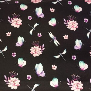A124_Softshell_Stoff_Stoffe_Stoffpiraten_Schmetterlinge_schwarz
