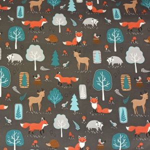 A163_Softshell_Stoff_Stoffe_Stoffpiraten_Waldtiere_grau